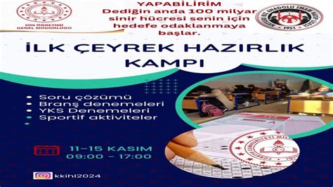 Hedef Yks Kampa G R Yoruz Kayseri K Z Anadolu Mam Hatip Lisesi