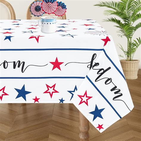 Amazon Karseteli 4th Of July Rectangle Tablecloth 60x84 Inch