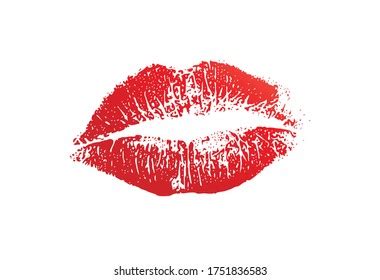 Marsala Lips Pomade Imprint Kiss Day Stock Vector Royalty Free