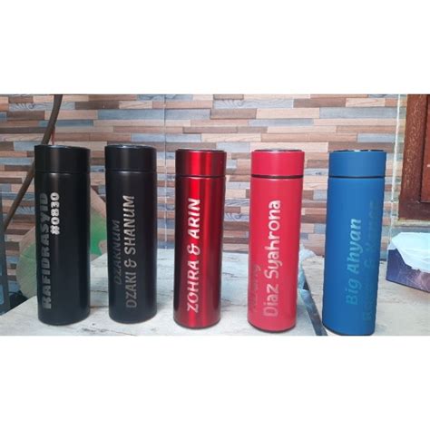 Jual Tumbler Botol Termos Custom Nama Logo Laser Grafir Murah Sakura