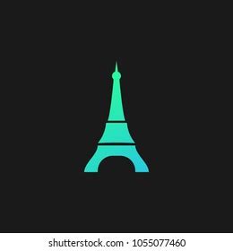 Vektor Stok Eifel Tower Vector Logo Paris Logo Tanpa Royalti