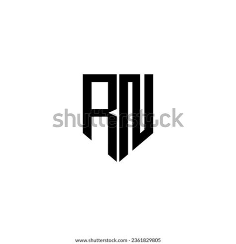 Rn Letter Logo Design White Background Stock Vector (Royalty Free ...