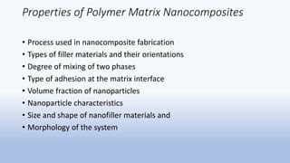 Polymer Nanocomposites Nanofillers And Their Applications Ppt