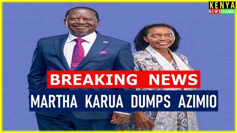 Martha Karua Narc Kenya Has Officially Left Azimio After Raila Dialogue