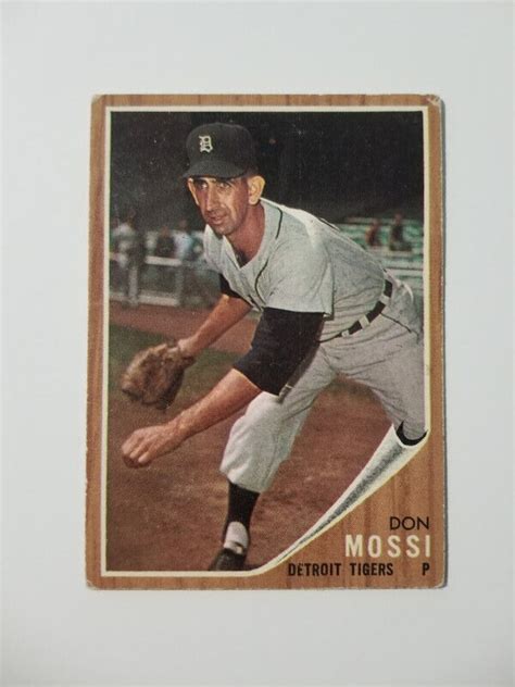 DON MOSSI 1962 TOPPS BASEBALL CARD 105 DETROIT TIGERS EBay