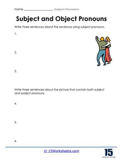 Subject Pronouns Worksheets 15 Worksheets Library