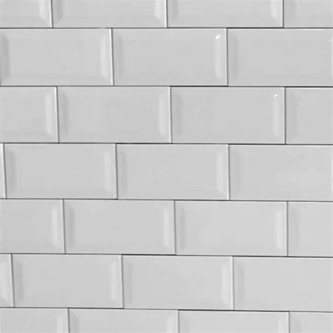 Azulejo Subway X Biselado Blanco Brillante Decoracion Pared Cocina