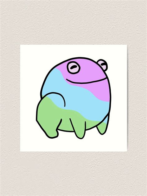 Pastel Polysexual Pride Flag Frog Art Print For Sale By Natstarart