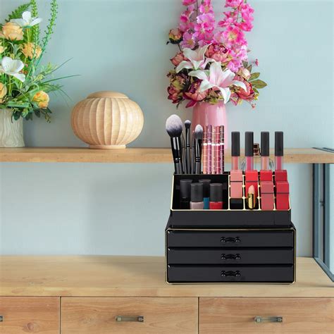 Organizator Cutie Depozitare Pentru Produse Cosmetice Relaxdays Negru