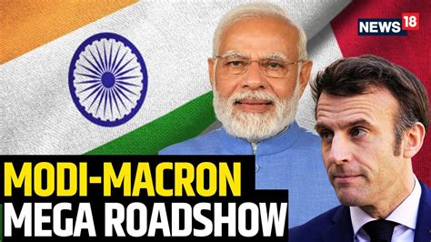 PM Modi Macron Road Show Live Jaipur Emmanuel Macron In India PM