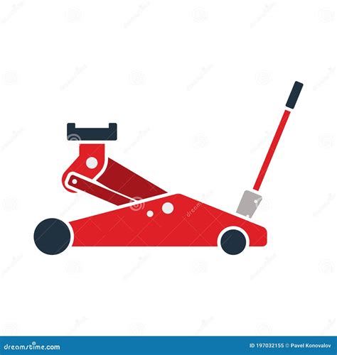 Hydraulic Jack Icon Stock Vector Illustration Of Vehicle 197032155