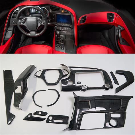 C7 Corvette Carbon Fiber Interior Trim Cover Kit | 2014-19 Corvette C7 - Next-Gen Speed