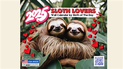 Sloth Lovers Wall Calendar By Sloth Of The Day