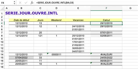 Ntroduire 63 Imagen Formule Excel Jour Fr Thptnganamst Edu Vn