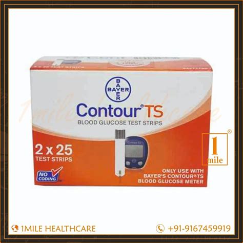 Contour TS Pack Of 50 S 2x25 Blood Glucose Test Strips Glucometer