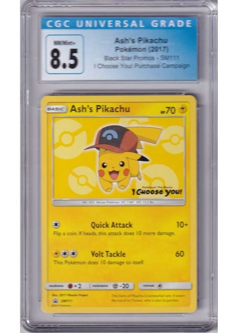 Ash S Pikachu Cgc Gradede Pokemon Kort P Pokemons Dk