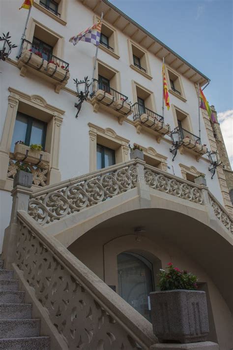 Town Hall Entrance Ribes De Freser Stock Image Image Of Architecture