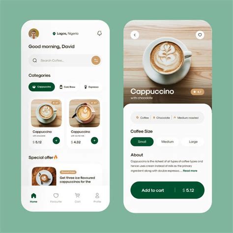 Coffee Shop App Ux App Design Ux Design Mobile App Design Layout