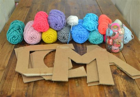 Day Yarn Wrapped Cardboard Letters Days Of Summer Fun