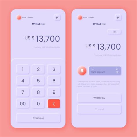 Free Vector Banking App Interface Theme