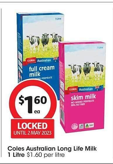 Coles Australian Long Life Milk Offer At Coles