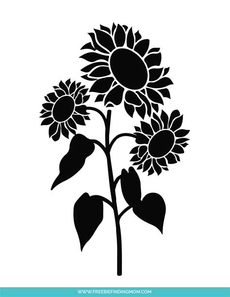 Free Downloadable Stencils Sunflower