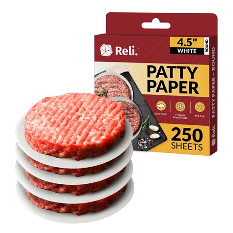 Reli Hamburger Patty Paper 250 Pack 45 Inch Round