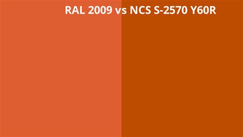 Ral 2009 Vs Ncs S 2570 Y60r Ral Colour Chart Uk