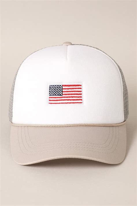 Embroidered American Flag Hat – Rhinestones and Roses