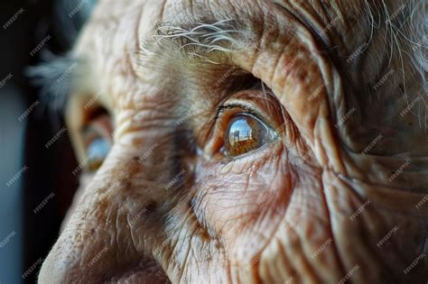 Premium Photo Closeup Of An Elderly Womans Face Strictly Human Skin