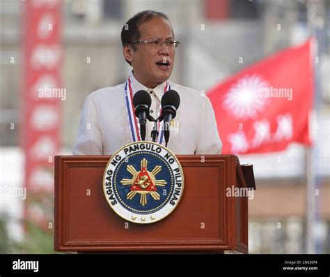 Philippine President Benigno Aquino Iii Speaks During Ceremonies To Mark The 150th Birth