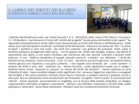 ALBERO DEI DIRITTI DEI BAMBINI Unicef Plesso S Francesco Classe 2 B