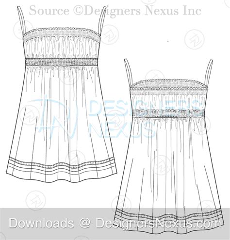 Free Fashion Downloads Illustrator Dress Flat Sketches