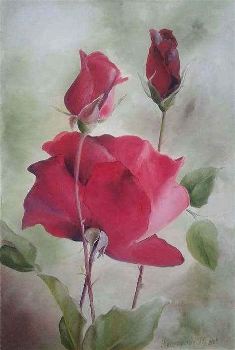 Красная роза - картина на Мольберт | Painting, Art, Picture