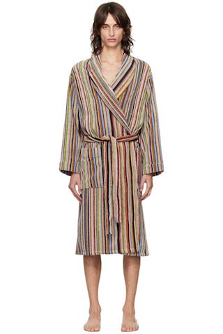 Multicolor Signature Stripe Robe By Paul Smith On Sale