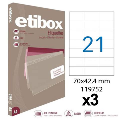 Lot De Boites De Tiquettes Format X Mm Etibox Apli