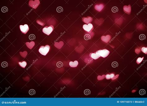 Blurred Red Heart Shape Bokeh Background Stock Image Image Of Grunge