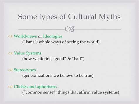 PPT - Cultural Myths PowerPoint Presentation, free download - ID:2361122