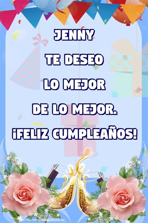 Feliz Cumpleaños Jenny Champán Felicitaciones de cumpleaños