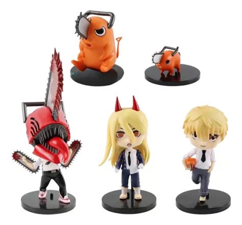 Figuras De Colección De Anime 5 Piezas Chain Saw Man Pochita