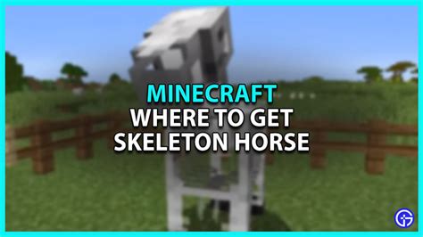 How To Get Skeleton Horse In Minecraft Gamer Tweak