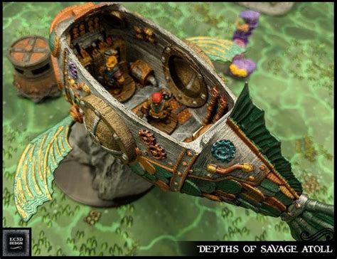 Dnd Gnomish Sub Submarine Steampunk Atlantis Tabletop Miniature Rpg