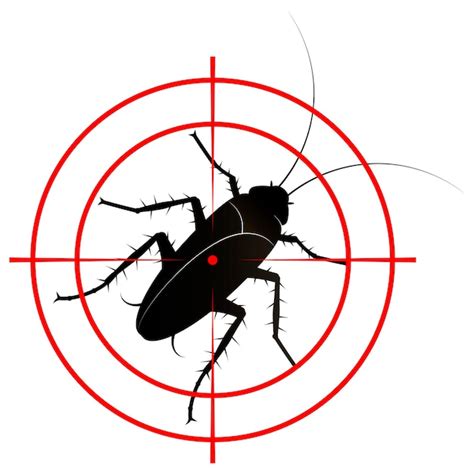 Cucaracha Negra A Punta De Pistola S Mbolo De Control De Insectos