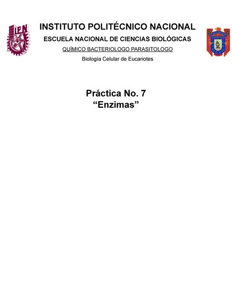 Pr Ctica N Qm Eq Instituto Polit Cnico Nacional Escuela Nacional