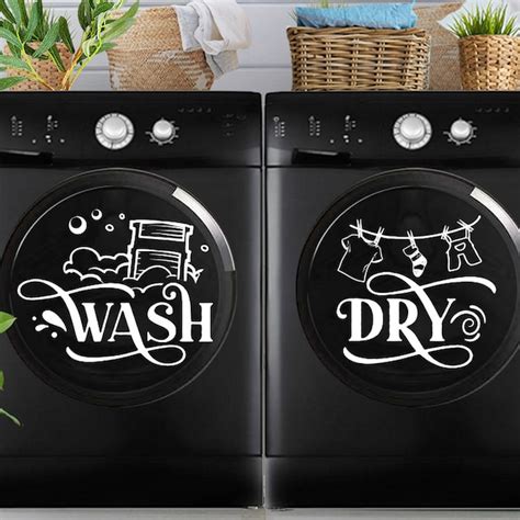 Washer And Dryer Decals Etsy