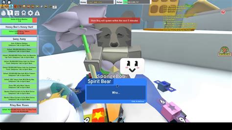 Completing Spirit Bear S 10th QUEST Crafting Petal Wand Roblox Bee