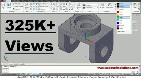 AutoCAD 3D Modeling Exercise Tutorial For Beginners AutoCAD 2010