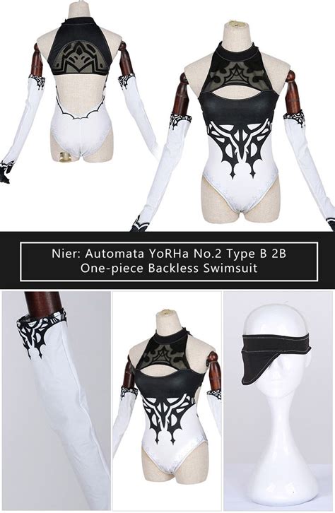 Nier Automata Yorha No2 Type B 2b One Piece Backless Swimsuit