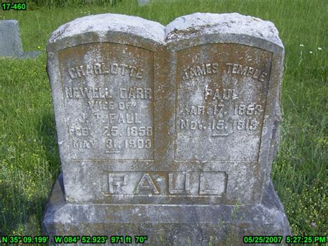 Charlotte Newell Darr Paul Find A Grave Memorial