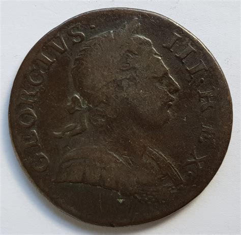 1771 King George III Half Penny M J Hughes Coins